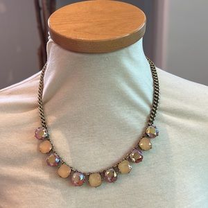 J Crew pink jewel necklace